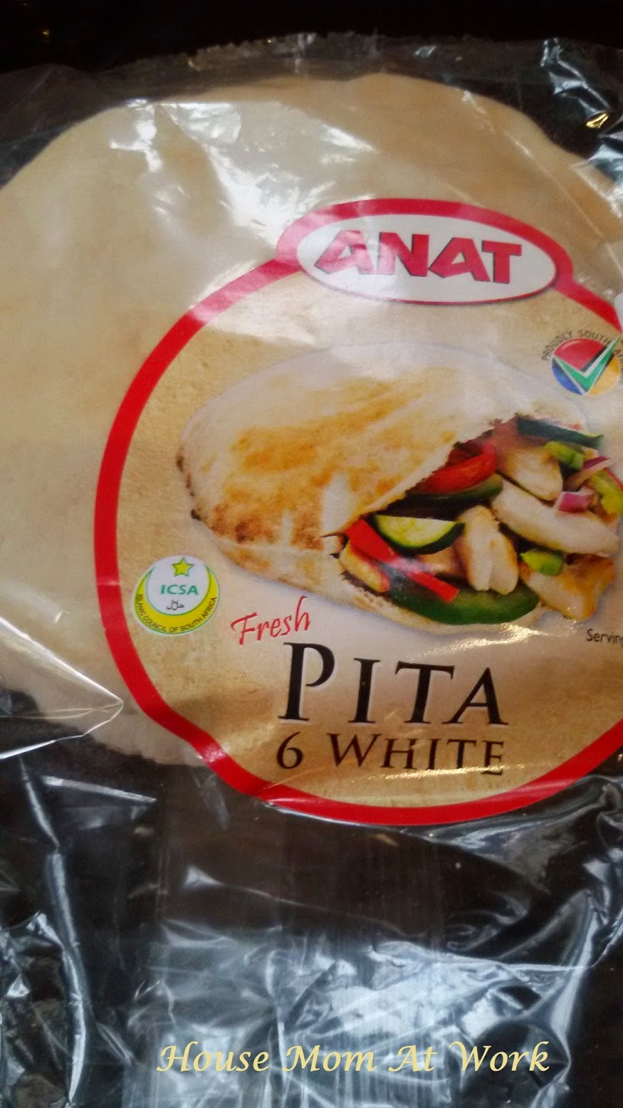 House Mom At Work Pita Bread Sandwich with Vegetables and Mayonnaise