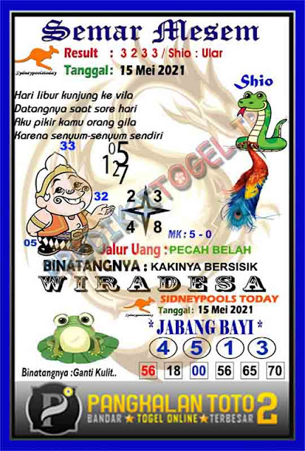 Syair Sydney 15 Mei 2021 Syair Sydney 15 Mei 2021