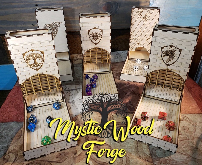Tabletop Fix Mystic Wood Custom Dice Towers + Trays Kickstarter