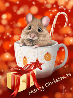 Christmas card for the year of the mouse and the rat 2026. Free, beautiful live Christmas cards in the year of mouse
