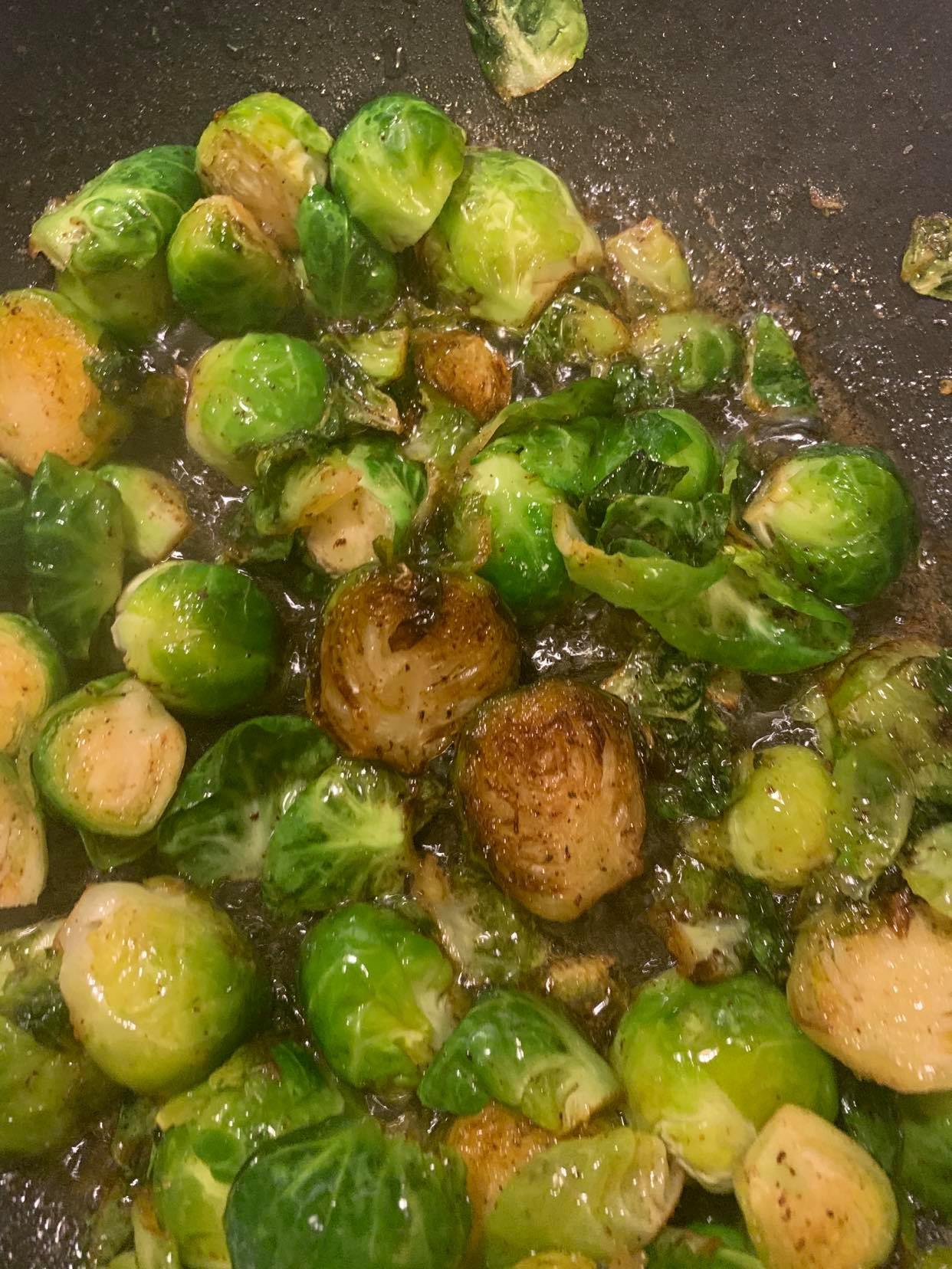 Sweet Tea and Cornbread Candied Brussel Sprouts With Bacon!!!