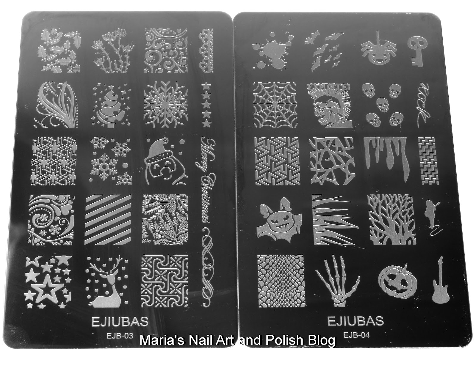 Marias Nail Art and Polish Blog Ejiubas stamping plates review