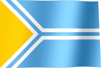 The waving flag of Tuva (Animated GIF) (Флаг тывы гифка)
