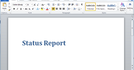 microsoft word template report