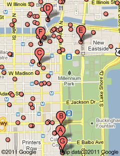 extended stay hotels in chicago Map
