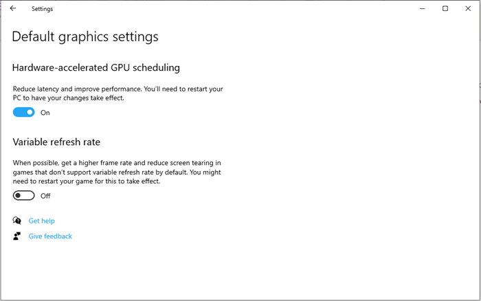 Hardwareversnelde GPU-planning ontbreekt