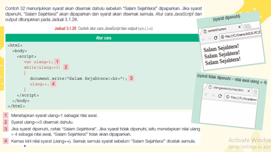 SAINS KOMPUTER & ASAS SAINS KOMPUTER SK T5  3.1.4 Penggunaan Struktur