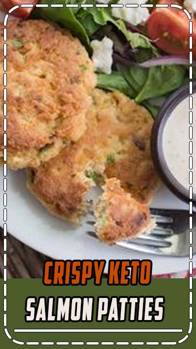These Crispy Keto Salmon Patties are packed with tender salmon, cajun spices and fried until golden brown! An easy low carb dinner perfect for busy nights! #keto