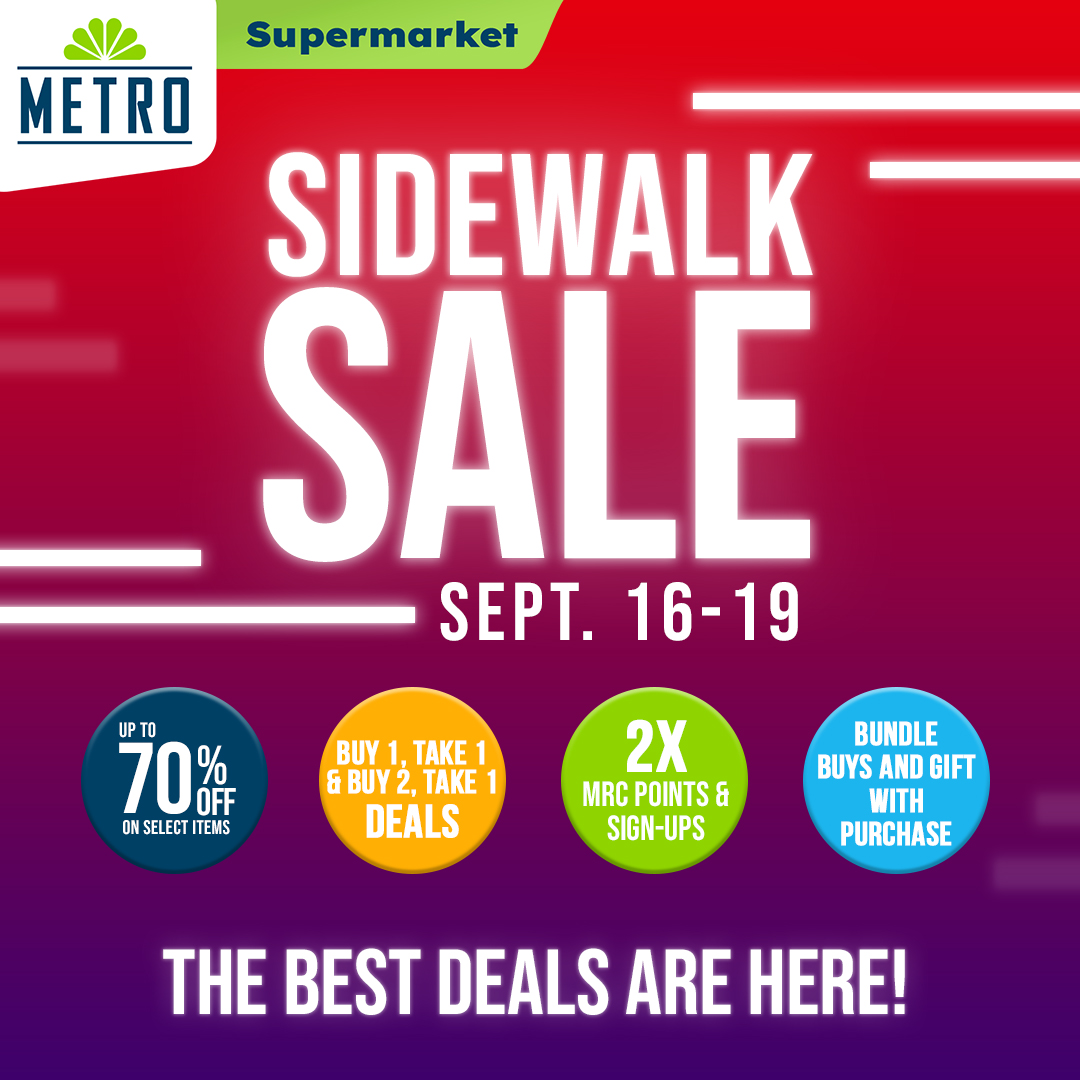 Manila Shopper Metro Store & Supermarket Sidewalk SALE Sept 2021