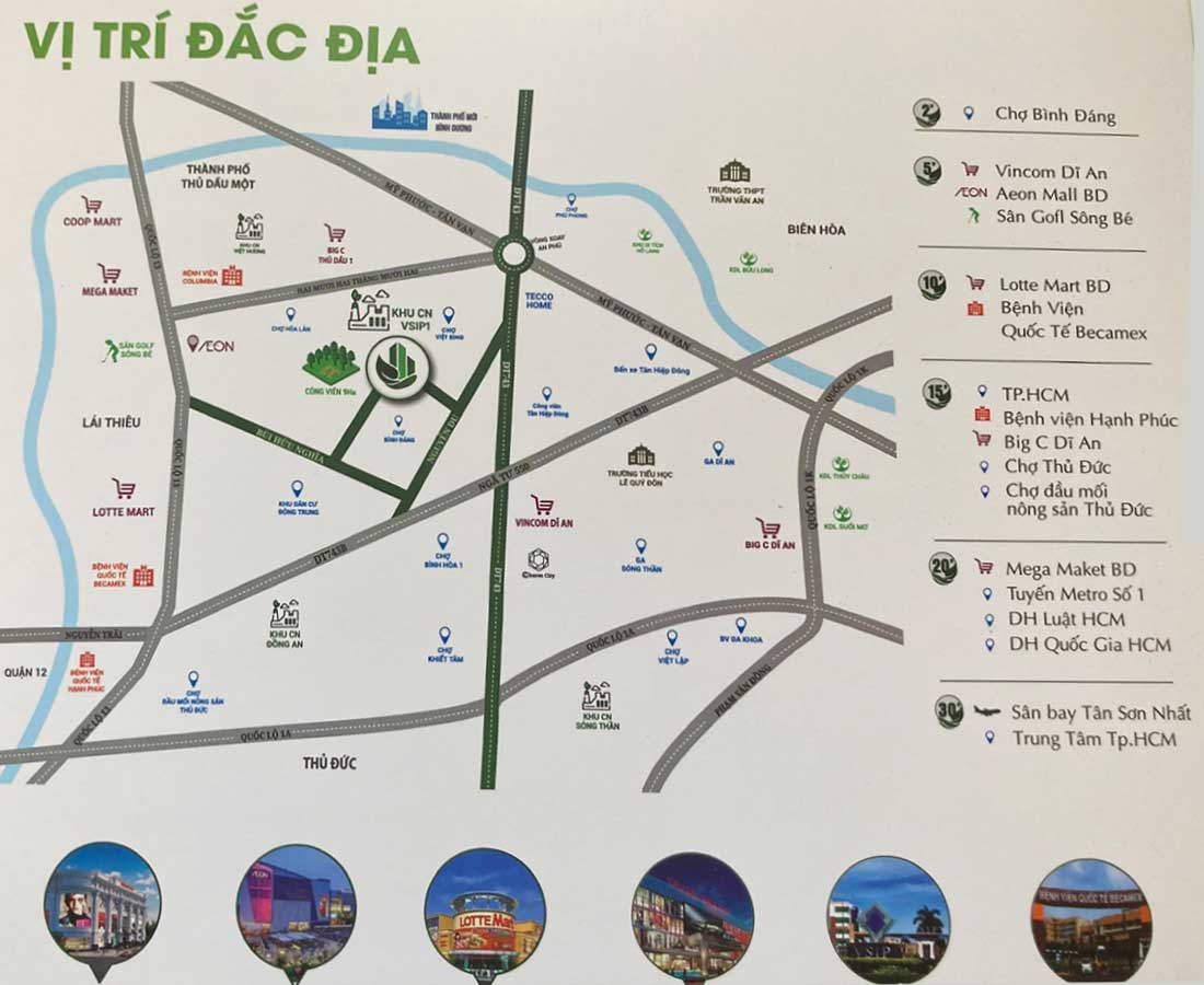 Bản đồ vị trí dự án căn hộ Parkview Thuận An
