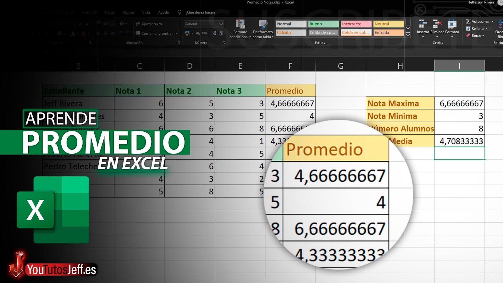 Como Sacar El Promedio En Excel Calcular Promedio Excel