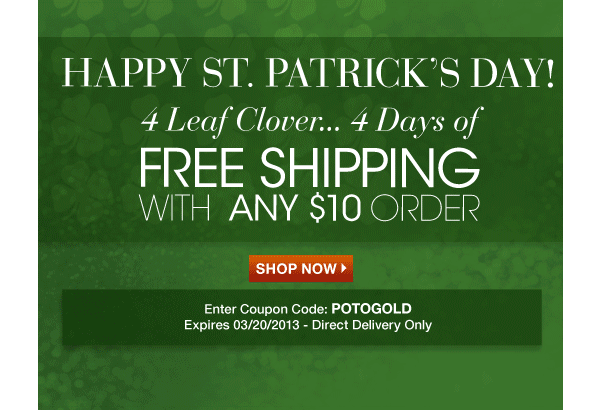 Avon Free Shipping for St Patrick's Day