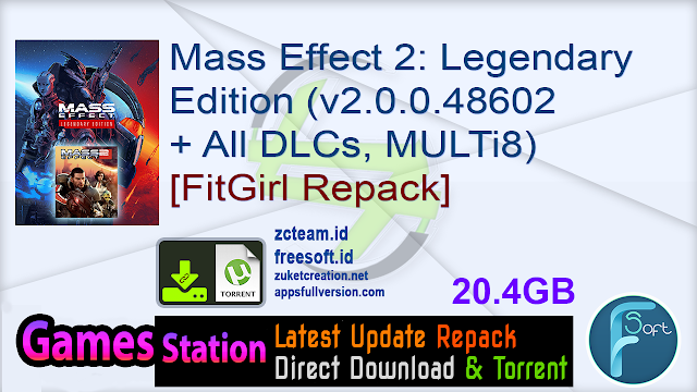 Mass Effect 2: Legendary Edition (v2.0.0.48602 + All DLCs, MULTi8) [FitGirl Repack, Selective Download – from 13.1 GB]
