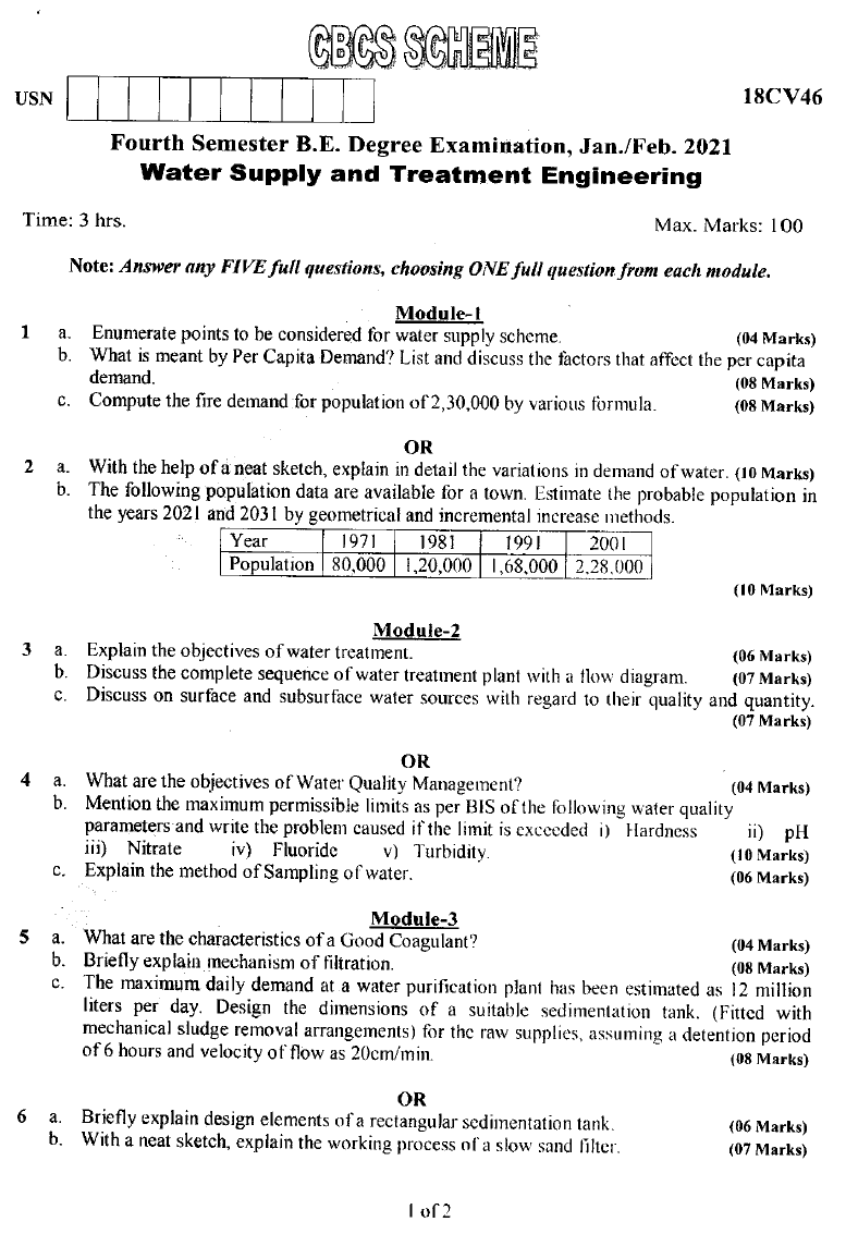 Visvesvaraya Technological University B.E. Civil Engineering (CBCS