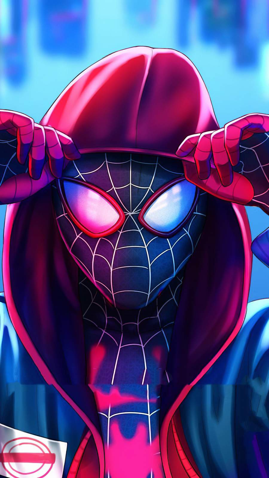 Miles Spiderman Hoodie mobile Wallpaper