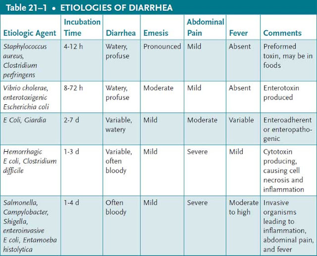 etiologies of diarrhea