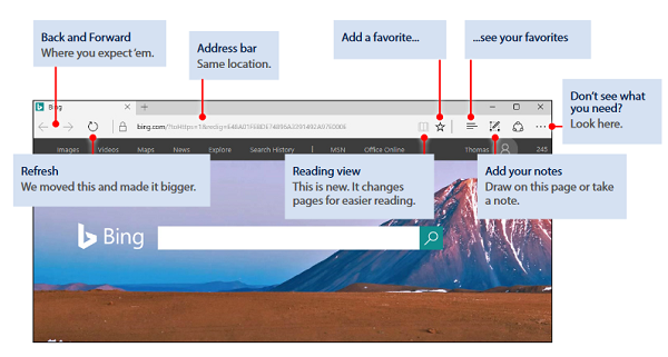 Guía de inicio rápido del navegador Microsoft Edge