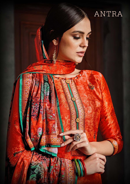 Sargam print Antra Crape print salwar kameez wholesaler