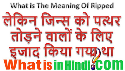 What is the meaning of Ripped jeans in Hindi