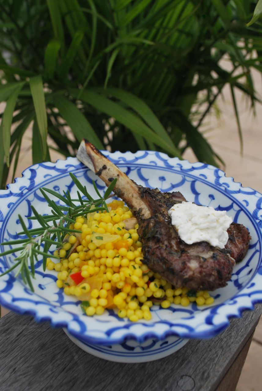 Scrumpdillyicious Israeli Couscous with Saffron, Mushrooms & Peppers