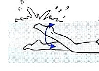Image of kick in water toes pointed down