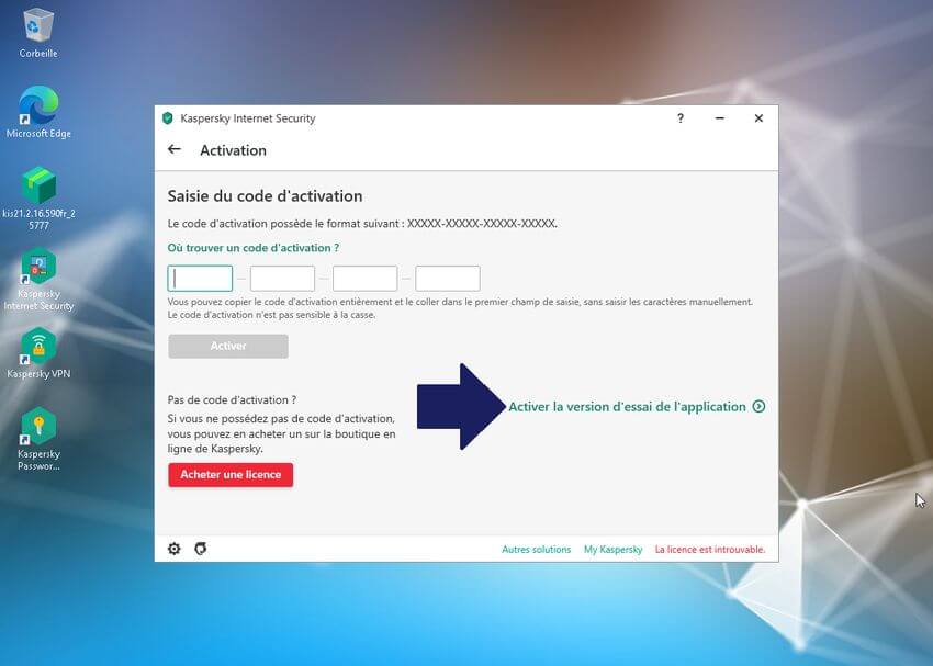 Prolonger Gratuitement l'essai de _ Kaspersky Internet Security 2021