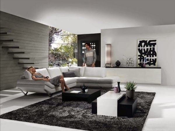 modern lounge with retro touch