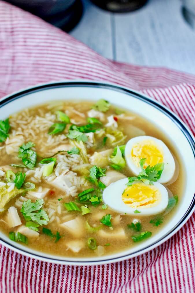 Chicken and Rice Soup with Cabbage | Karen's Kitchen Stories
