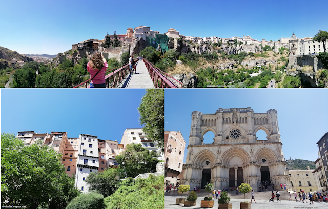 Escapada a Cuenca: panorámica de la ciudad con las casas colgadas, rascacielos y fachada de la catedral
