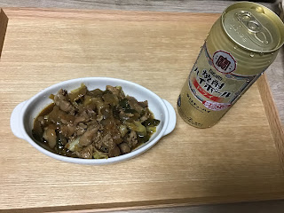 豚の野菜炒めと宝の焼酎ハイボールドライ