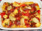 Gratinado de Calabresa+queijo+tomate+azeironas, etc etc