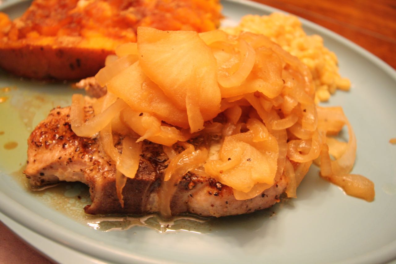 The Roediger House Meal No. 1412 Skillet Pork Chops with Apples and