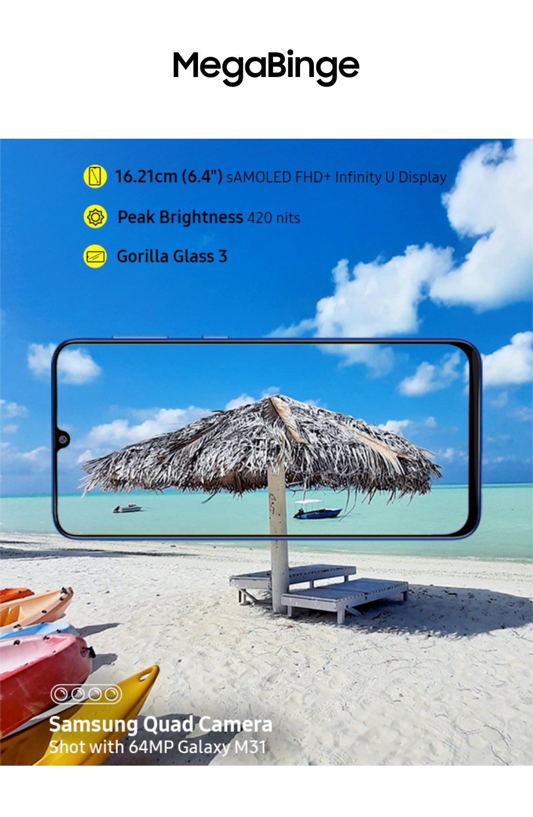 SAMSUNG Galaxy M31(6GB RAM)