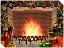christmas fireplace 3d wallpapers animated hd