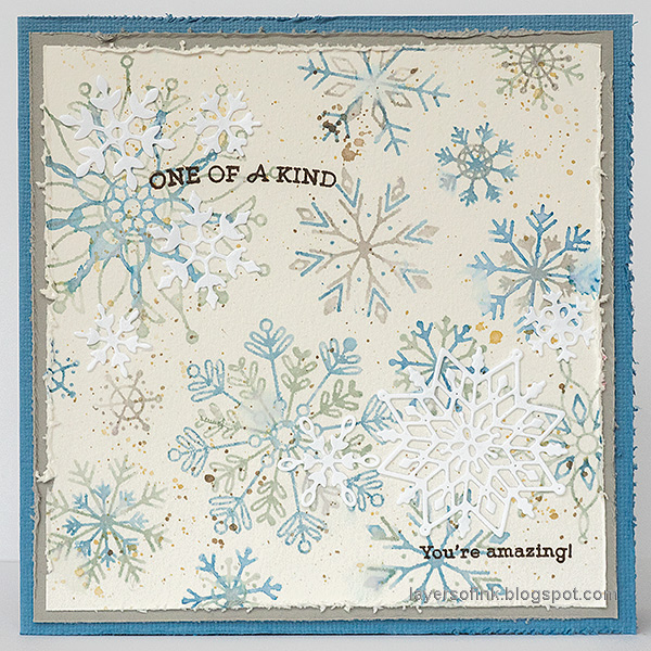 Layers of ink - Snowflake Builder Card Tutorial by Anna-Karin Evaldsson.
