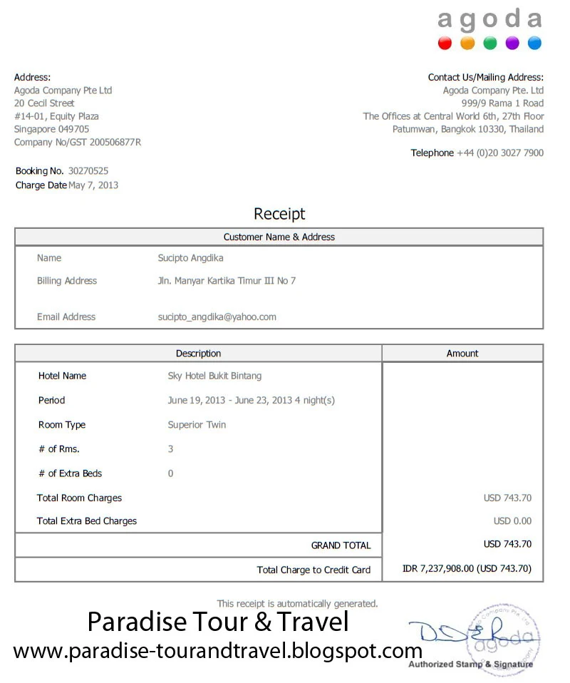 Contoh Kwitansi Hotel - Perumperindo.co.id