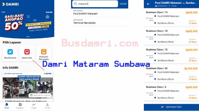Harga Tiket Bus Mataram Sumbawa