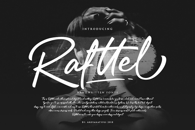 Download Rafttel Elegant Handwritten Font Free Download Free Script Fonts SVG Cut Files