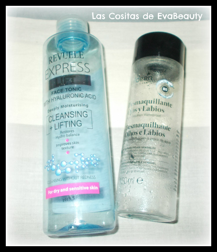 Tónico facial acido hialuronico Revuele belleza y desmaquillante ojos bifásico Mildeen Aldi