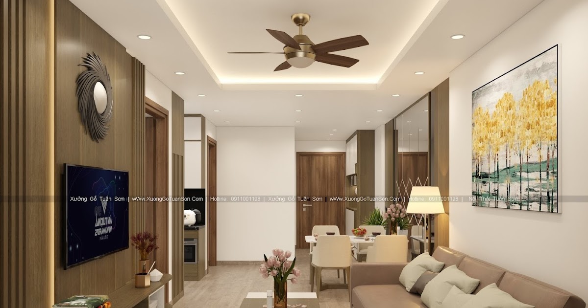 Thiết kế nội thất căn hộ 2 phòng ngủ (70m2) IEC Thanh Trì | XƯỞNG ...