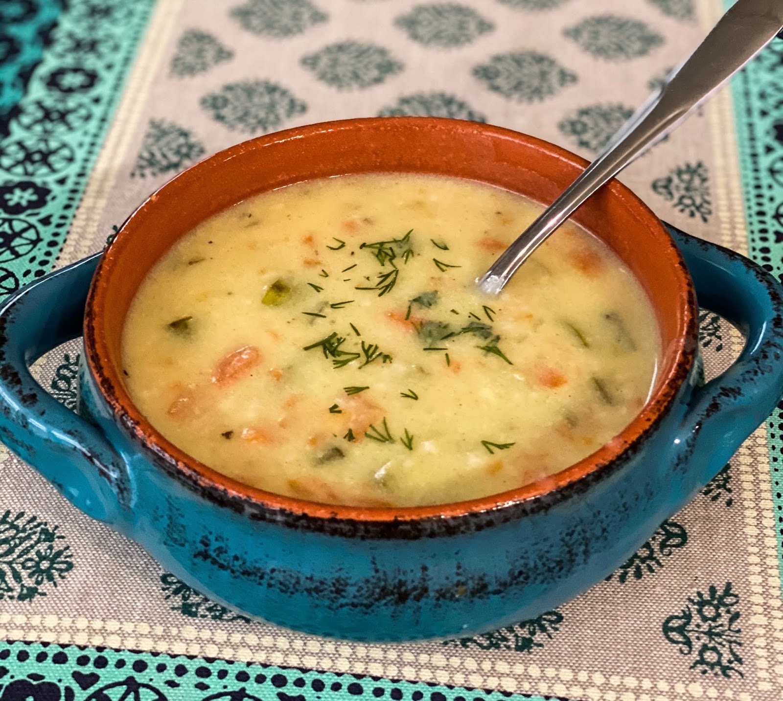 Points In My Life Dill Pickle Cream Soup with Potatoes and Carrots