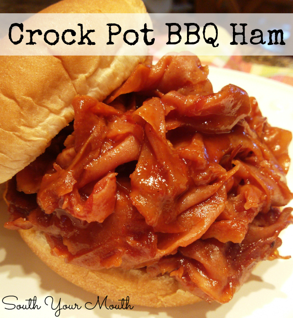 South Your Mouth: Crock Pot Barbequed Ham Sandwiches