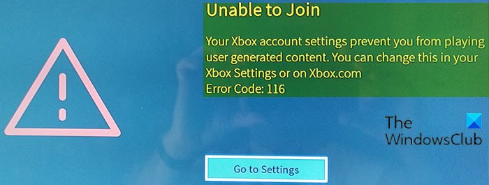 Códigos de error de Roblox 106, 110, 116