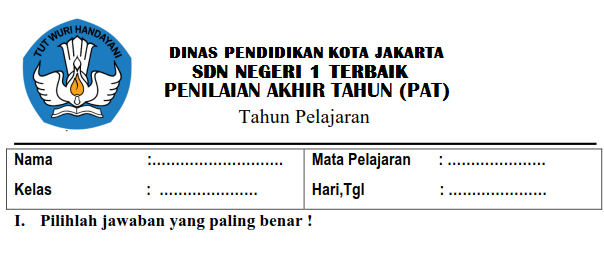Soal PAT AlQur�an Hadits Kelas 2 Semester 2 Tahun 2021