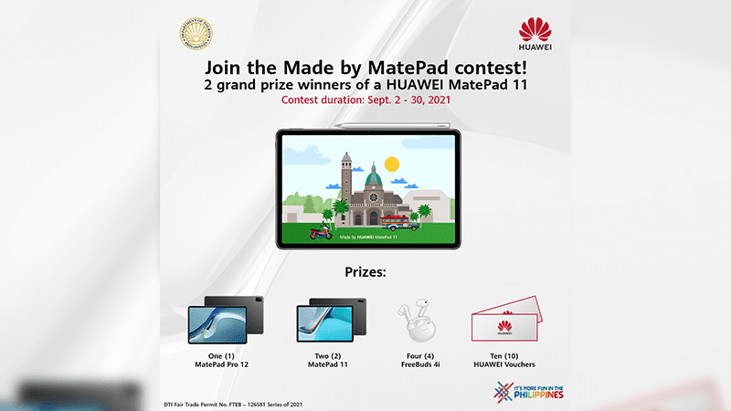 Huawei partners with Department of Tourism for "Made by MatePad" Online Contest