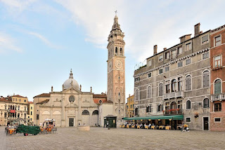 The west face of the church of Santa Maria Formosa, which  was frequented by Franco as a girl