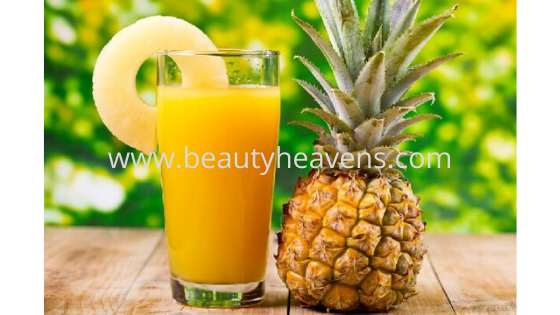 Weight loss of pineapple juice