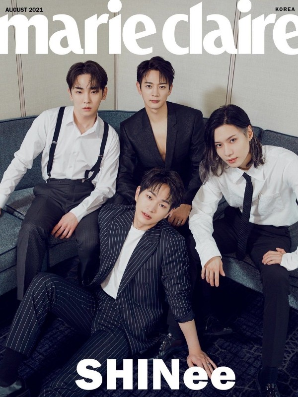 اطلالات مثيرة و ساحرة لأعضاء فرقة SHINee على غلاف مجلة Marie Claire اصدار اغسطس