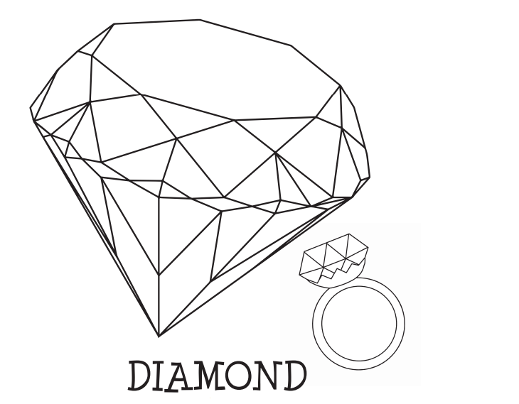 Blog de Linguagens: Diamond Coloring Page