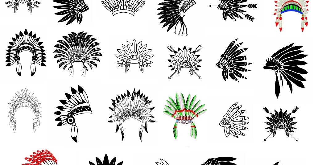 digitalfil: Distressed Indian Headdress svg,cut files,silhouette